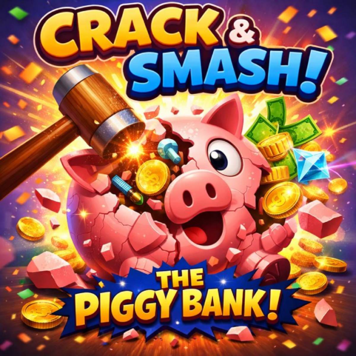 crack dan smash the piggy bank