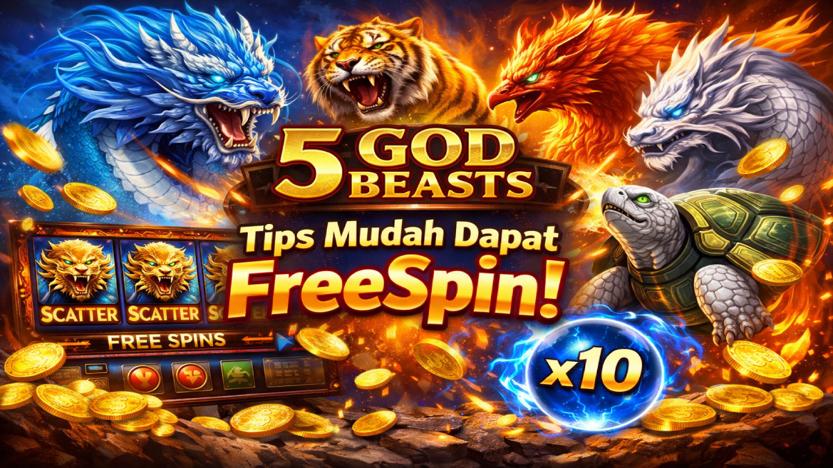 Tips Mudah Mendapatkan FreeSpin Slot 5 God Beasts, Raih Kemenangan Maksimal