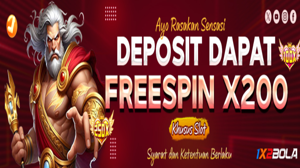 Promo Bonus Freespin Khusus Slot Games hingga 200x di 1X2BOLA