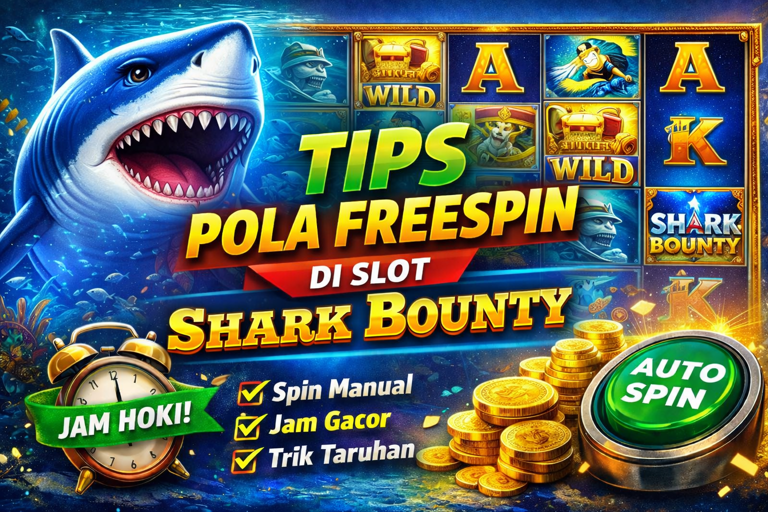 Tips Pola Freespin di Slot Gacor Shark Bounty Jadi Perhatian Pemain Slot Online